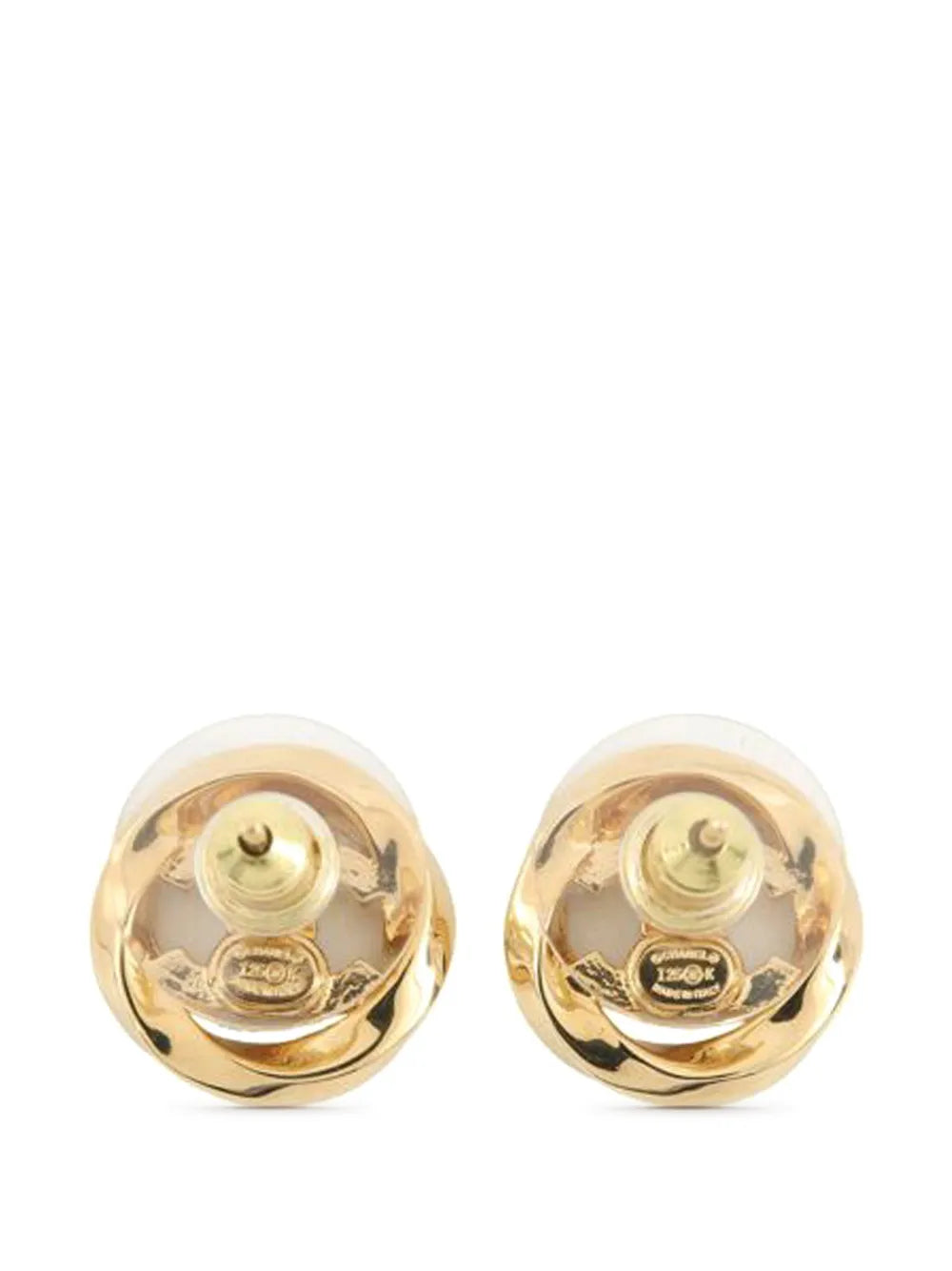 2025 Gold Plated CC Crystal Round Push Back Earrings costume earrings