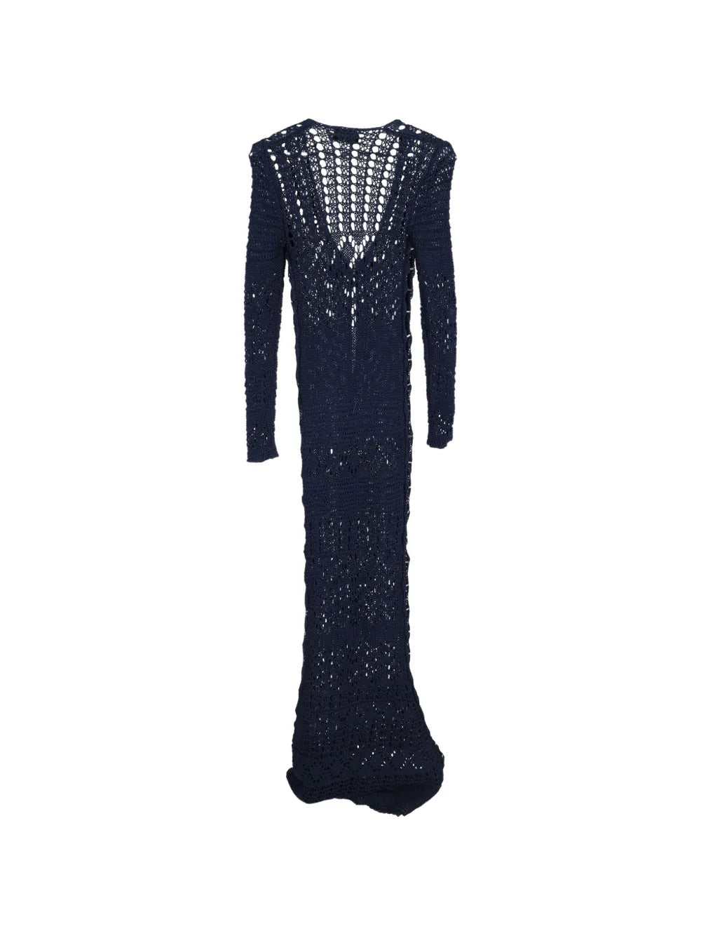 crochet V-neck maxi dress