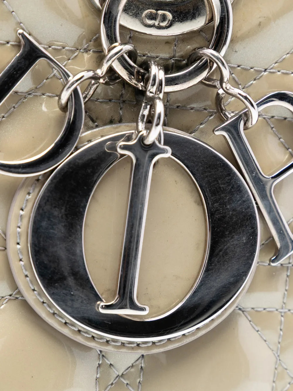 2012 Medium Patent Cannage Lady Dior satchel