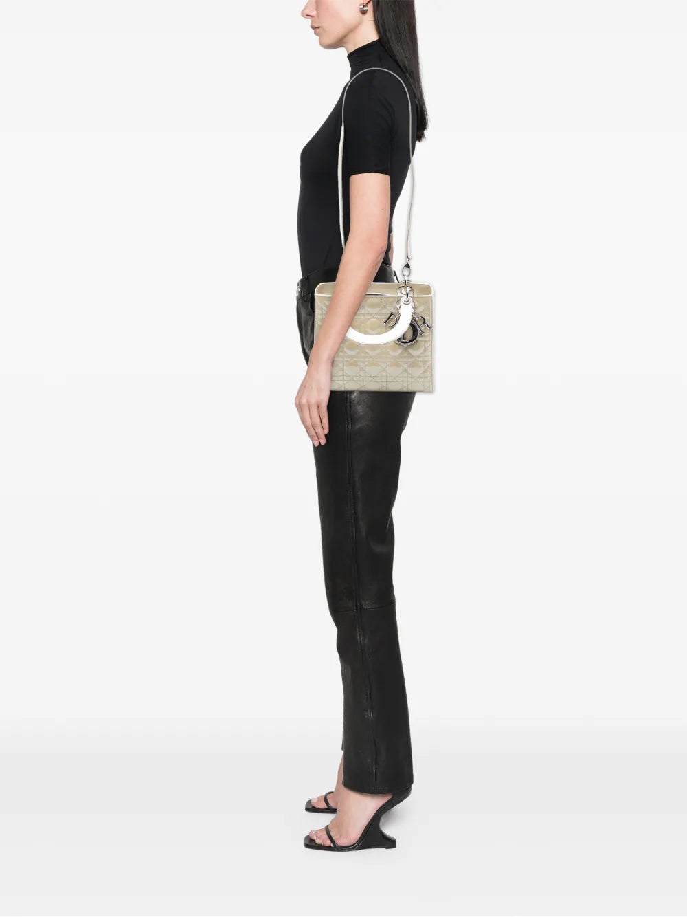2012 Medium Patent Cannage Lady Dior satchel