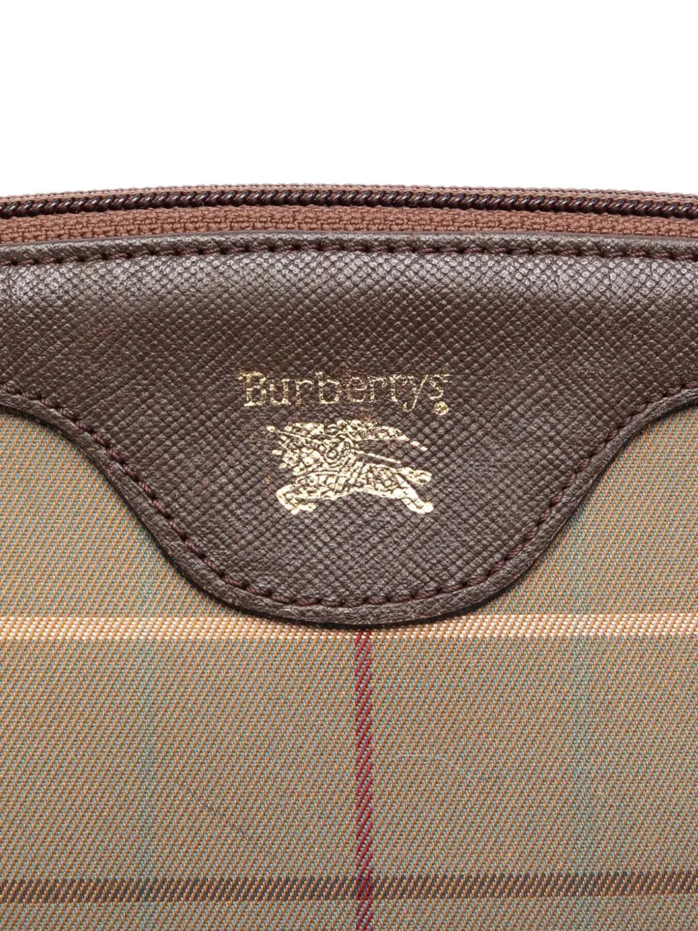 20th Century Vintage Check Canvas clutch bag