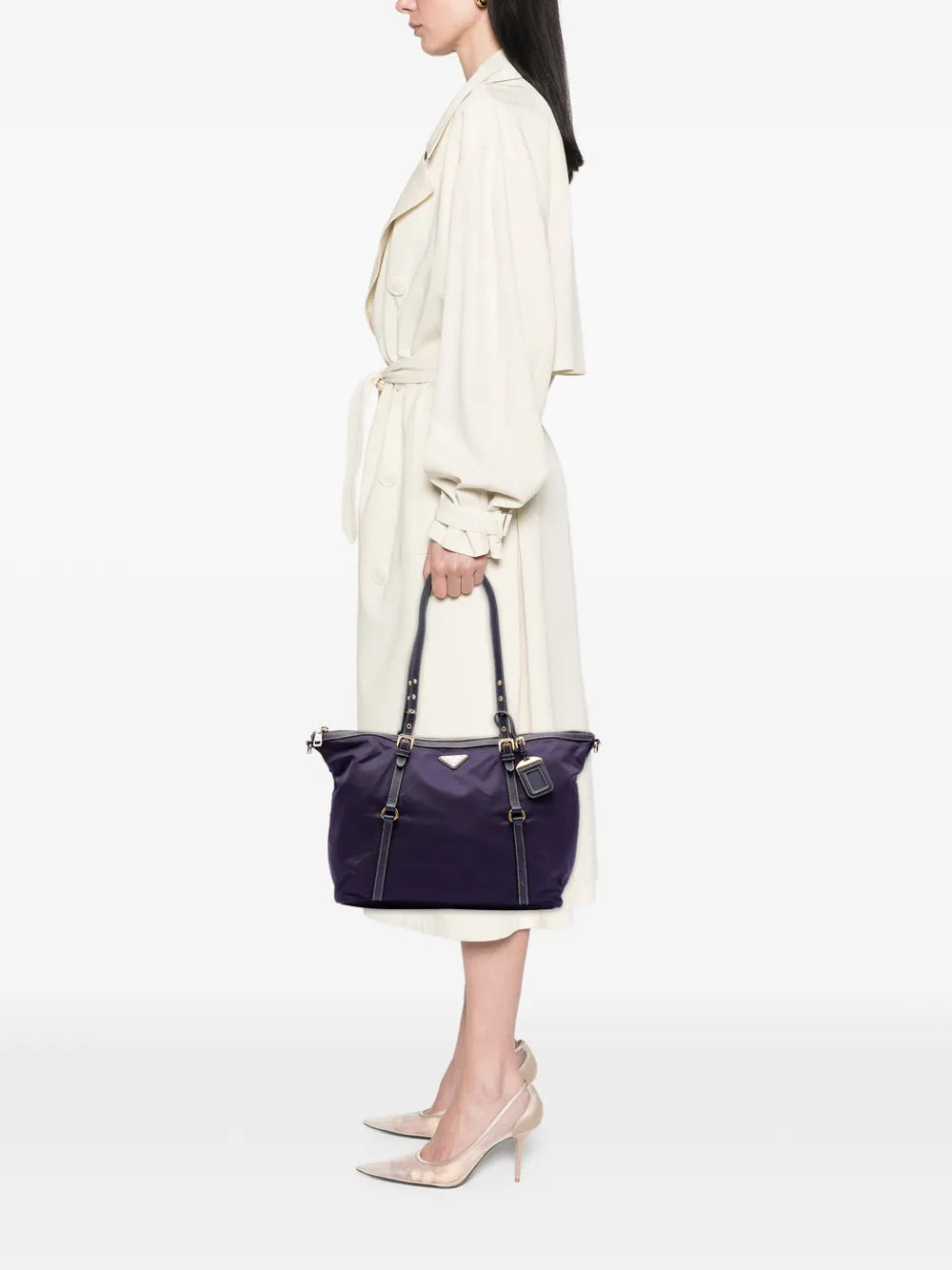 2013-2026 Saffiano Trimmed Tessuto satchel