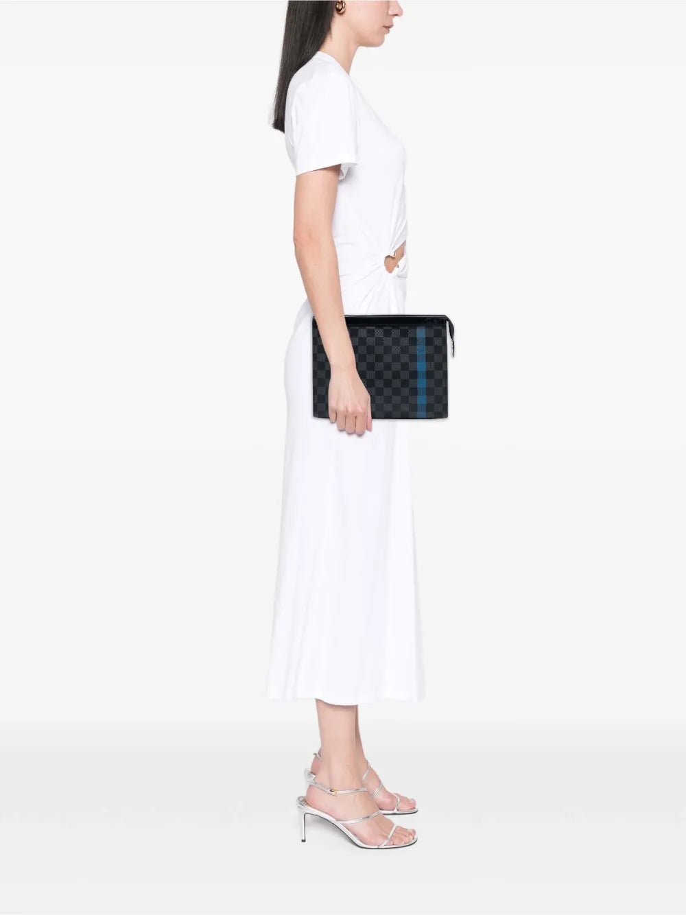 2018 Damier Graphite Stripe Pochette Voyage MM clutch bag