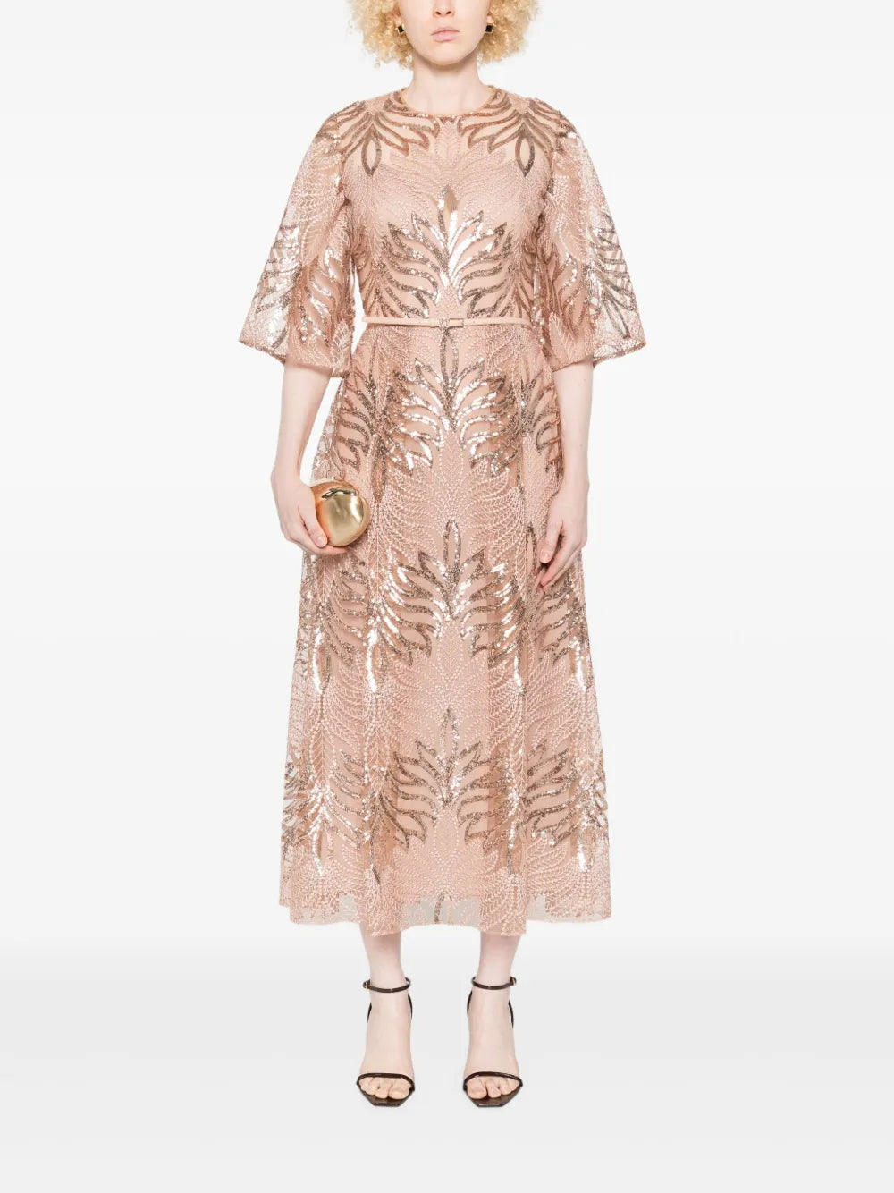 sequin-embellished midi dress