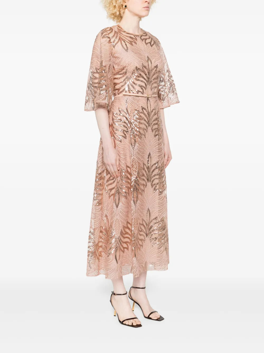 sequin-embellished midi dress