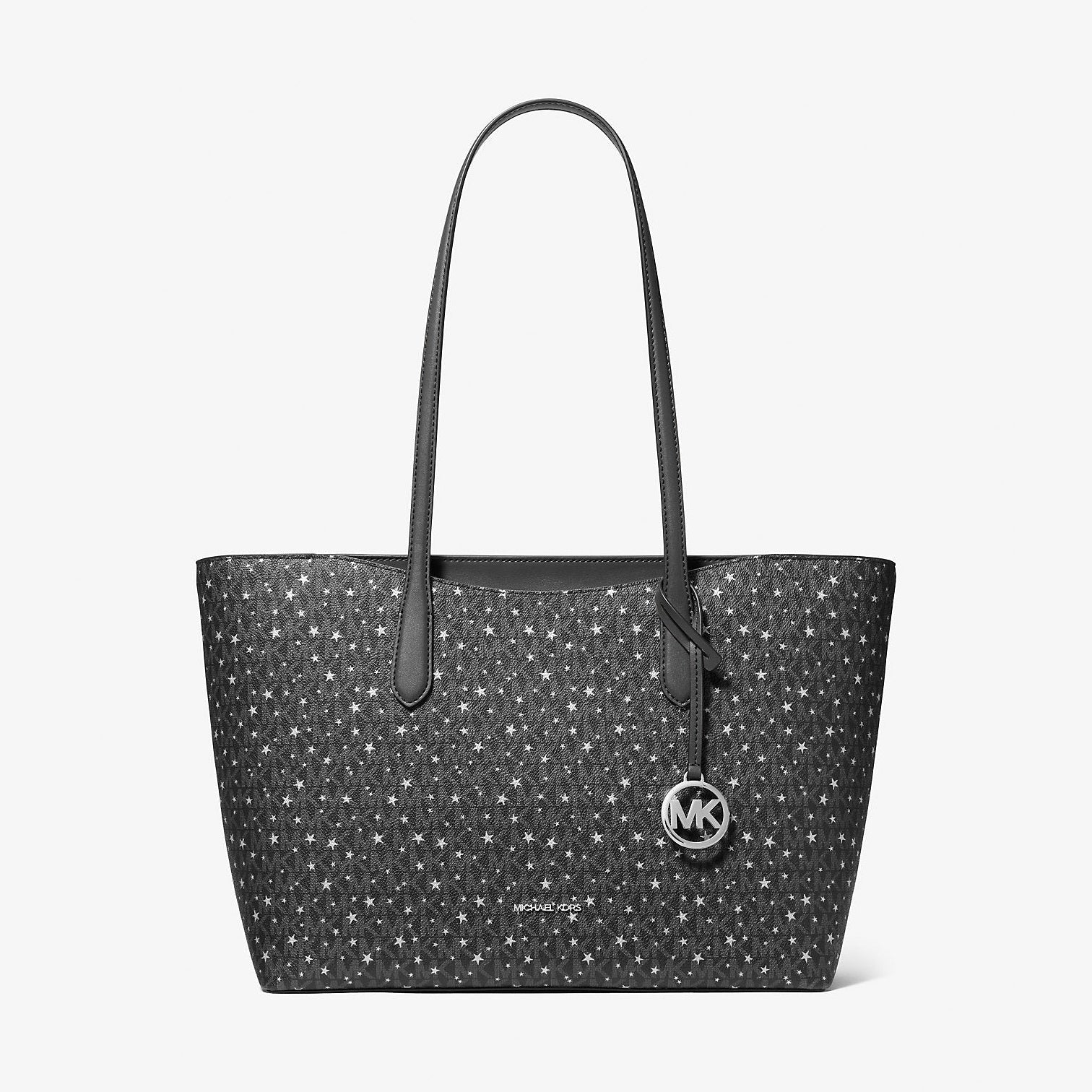 Michael Kors Arden Large Printed Signature Logo Tote Bag Black