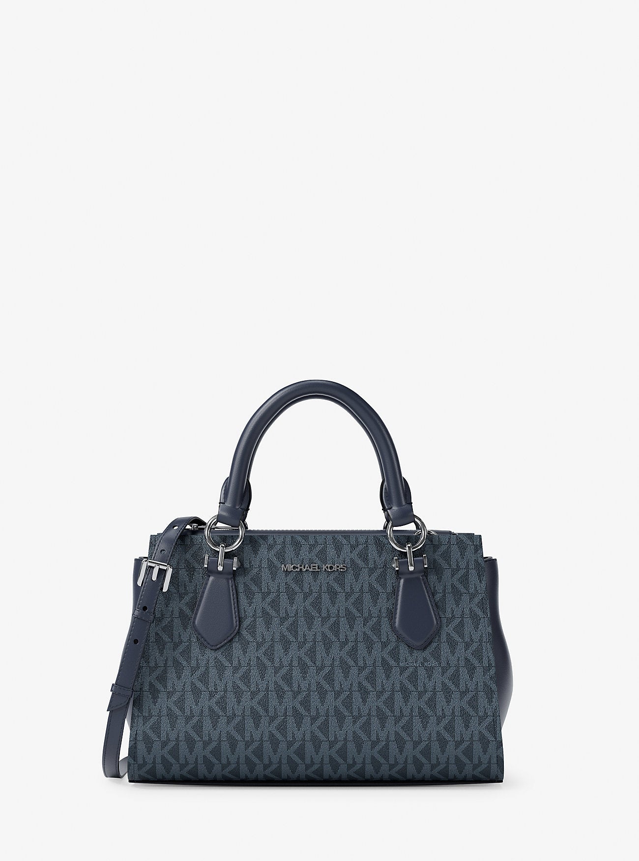 Michael Kors Marilyn Small Signature Logo Messenger Bag Admiral