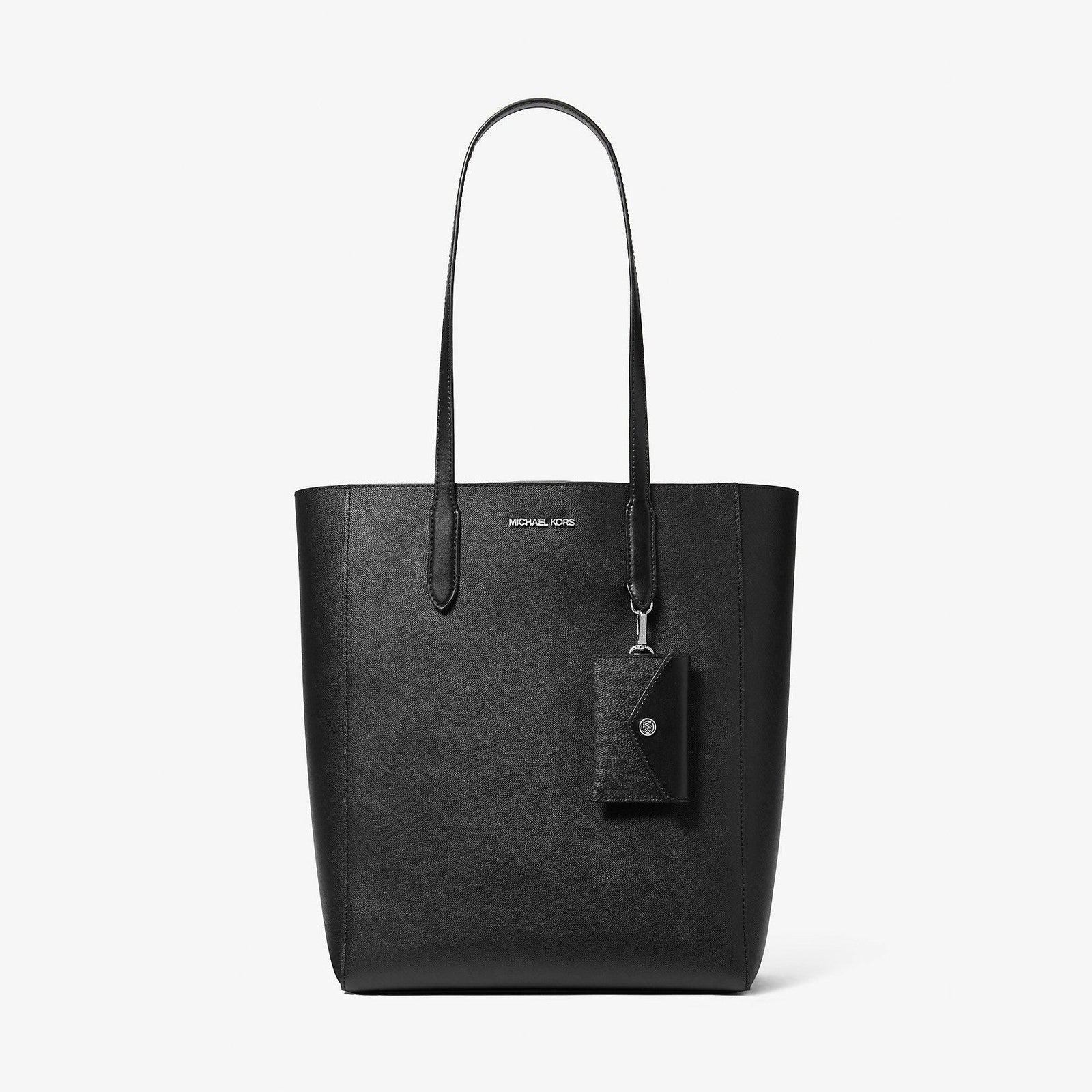 Michael Kors Vincent Large Saffiano Leather Tote Bag with Card Case Black
