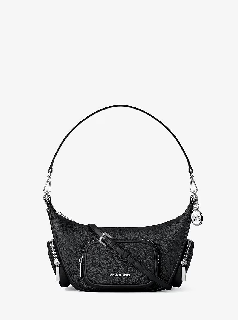 Michael Kors Merritt Small Signature Logo Convertible Shoulder Bag Black