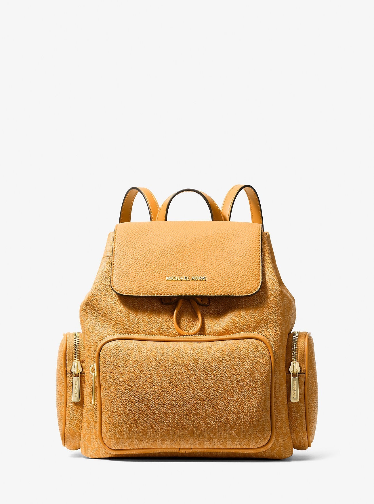 Michael Kors Merritt Small Signature Logo Cargo Backpack Radiant Orange