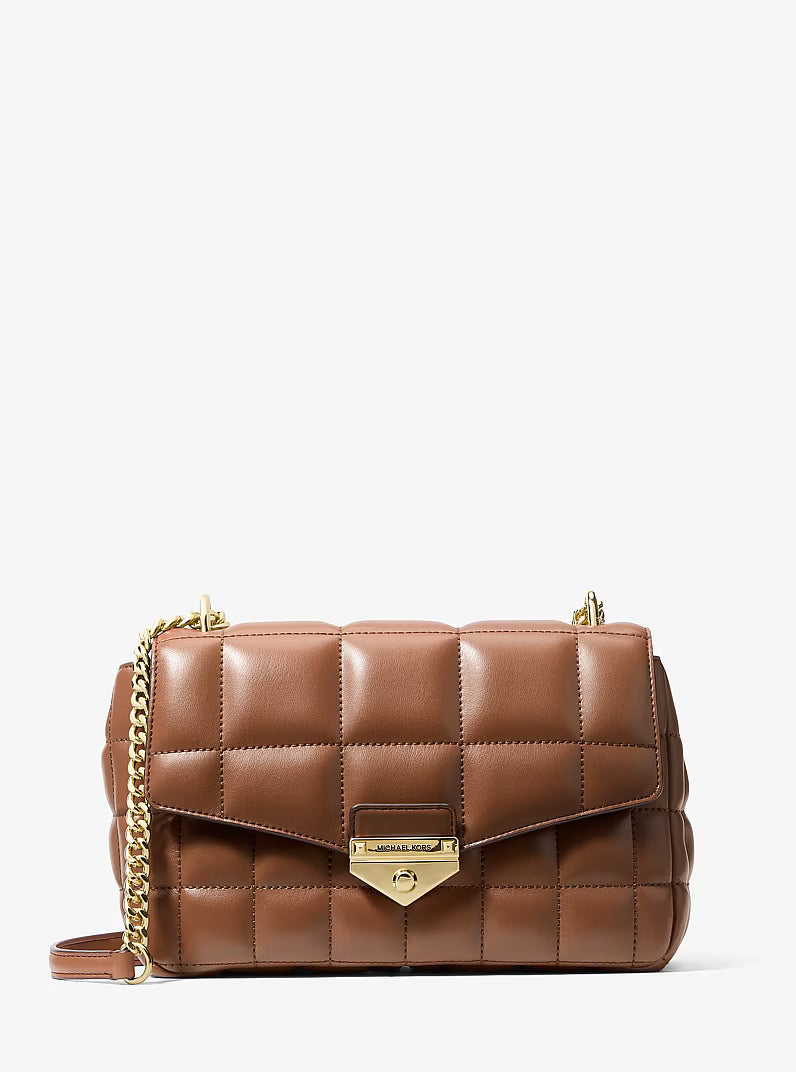 Soho Large Quilted Shoulder Bag LUGGAGE