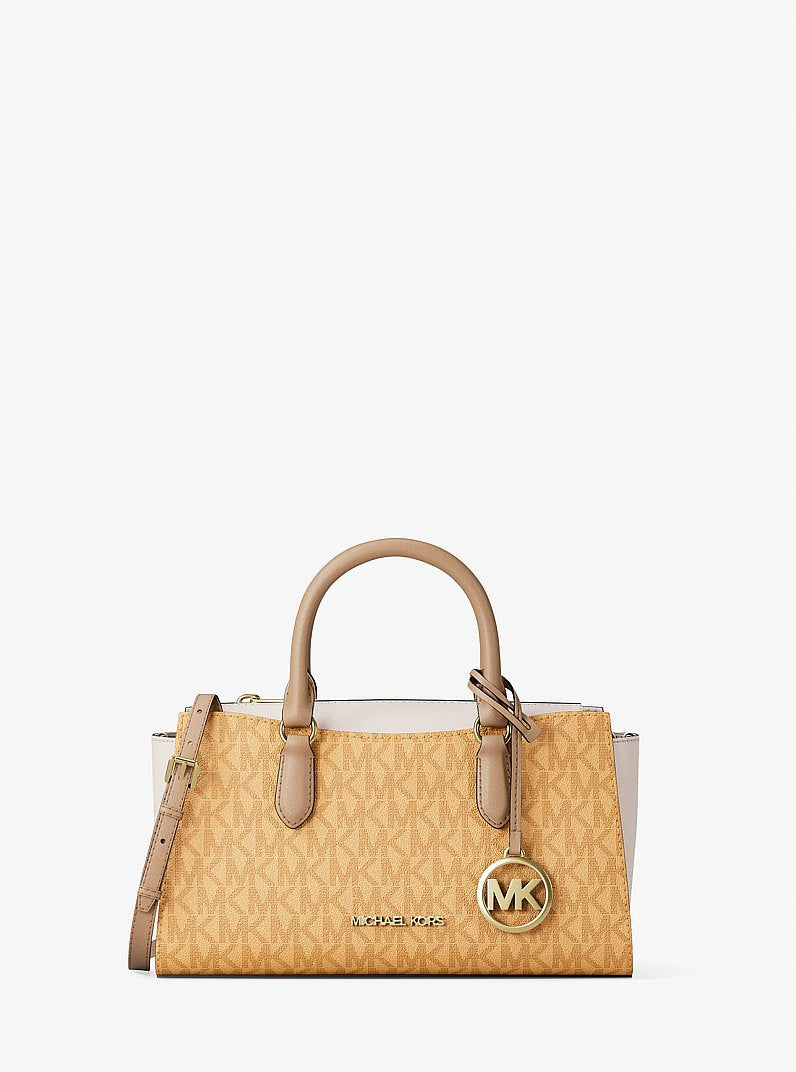 Arden Small Color-Block Signature Logo Messenger Bag