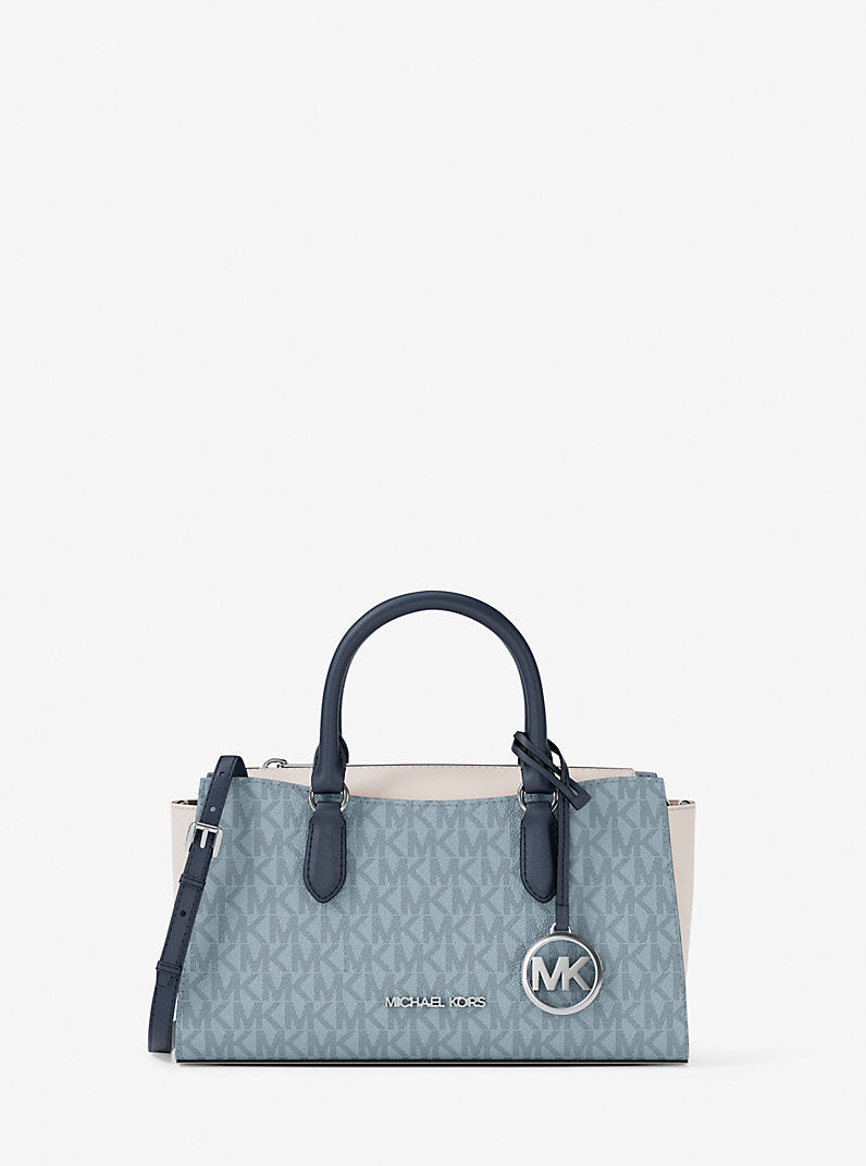 Arden Small Color-Block Signature Logo Messenger Bag