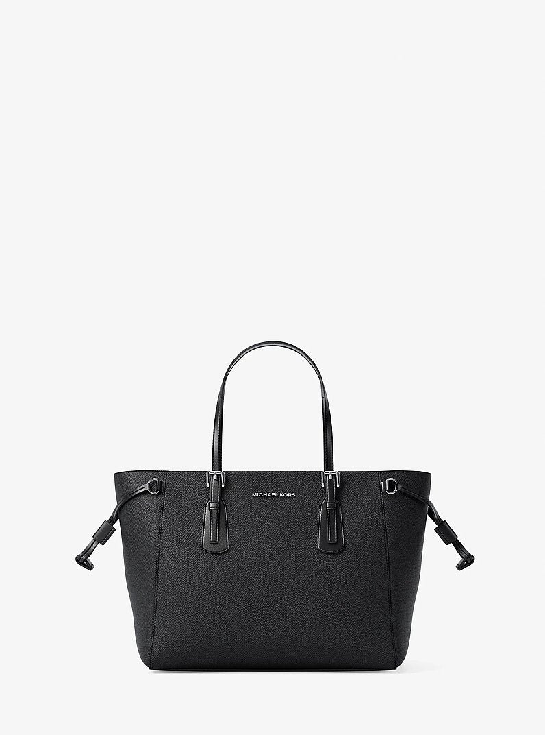 Michael Kors Voyager Extra-Small Pebbled Leather Convertible Crossbody Bag Black