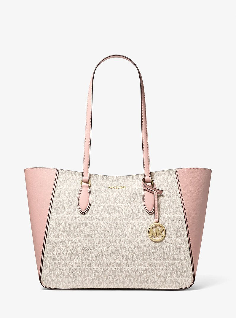 Michael Kors Jet Set Travel Large Signature Logo 3-in-1 Tote Bag Pwd Blsh Mlt
