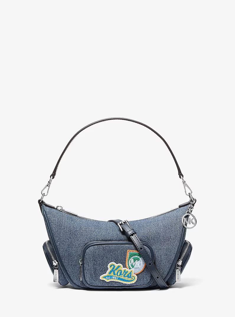 Merritt Small Embellished Denim Convertible Crossbody WASHED DENIM Bag