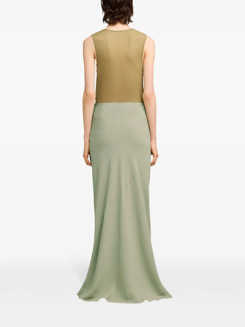 bias-cut maxi skirt