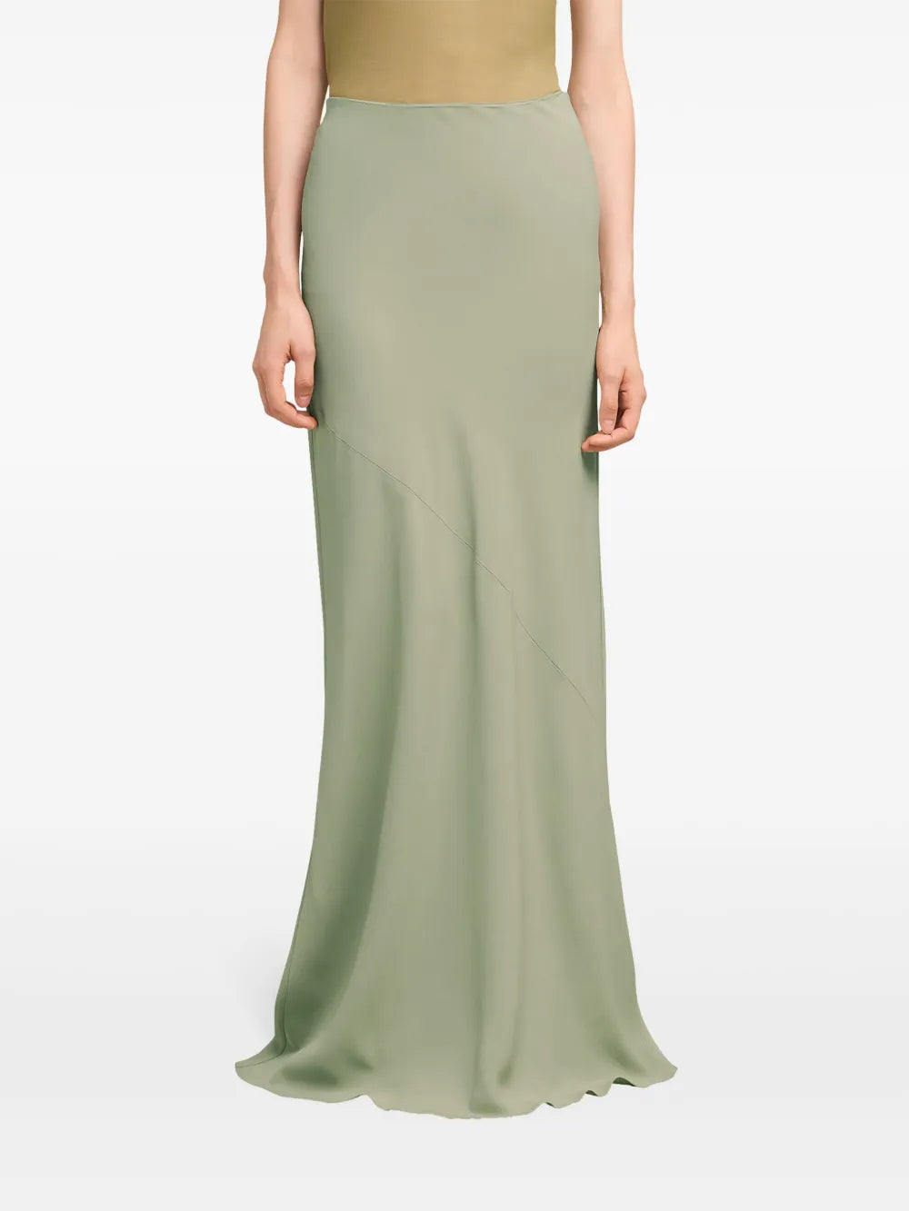 bias-cut maxi skirt