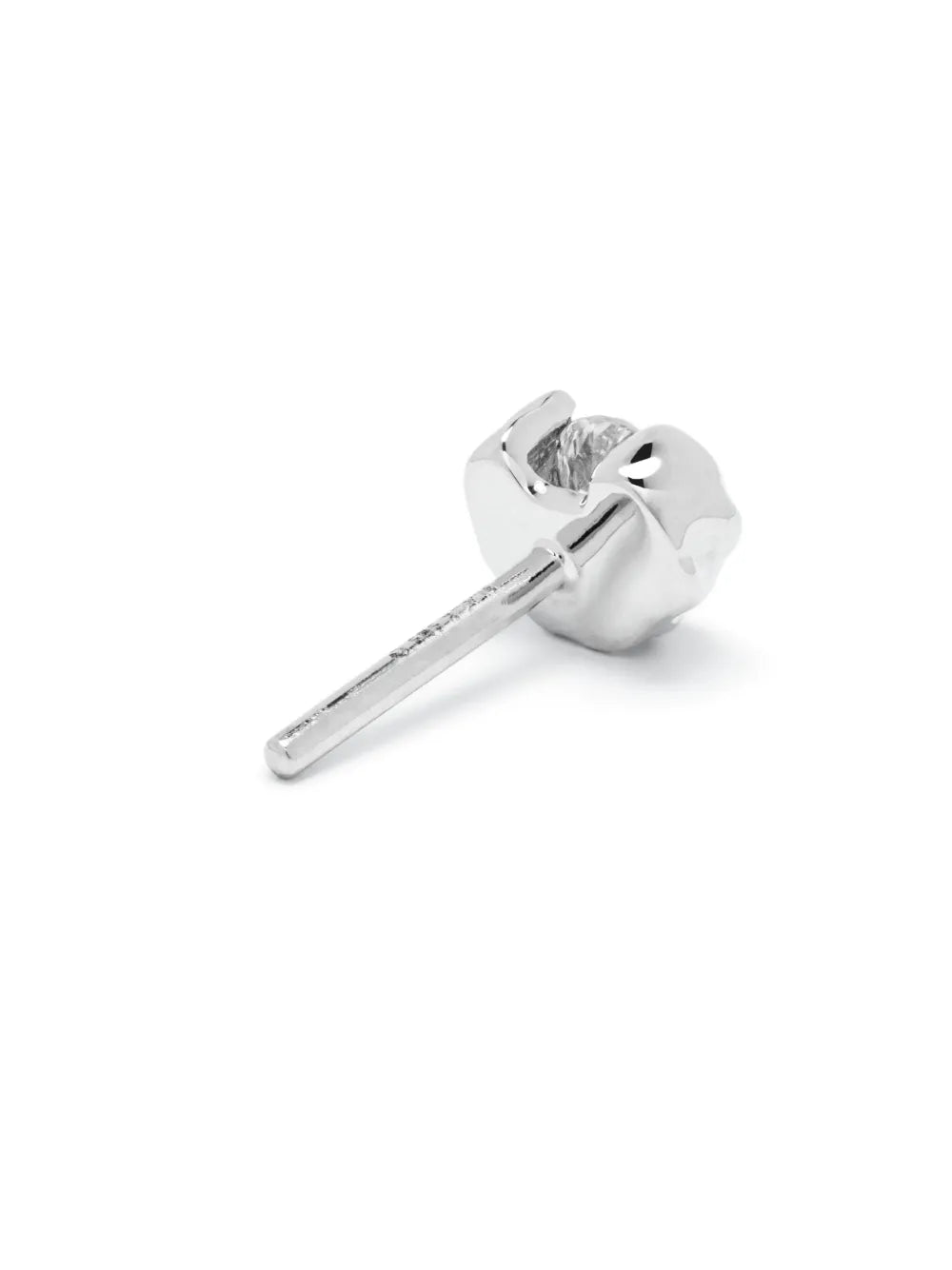 14kt white gold Melted diamond stud earring