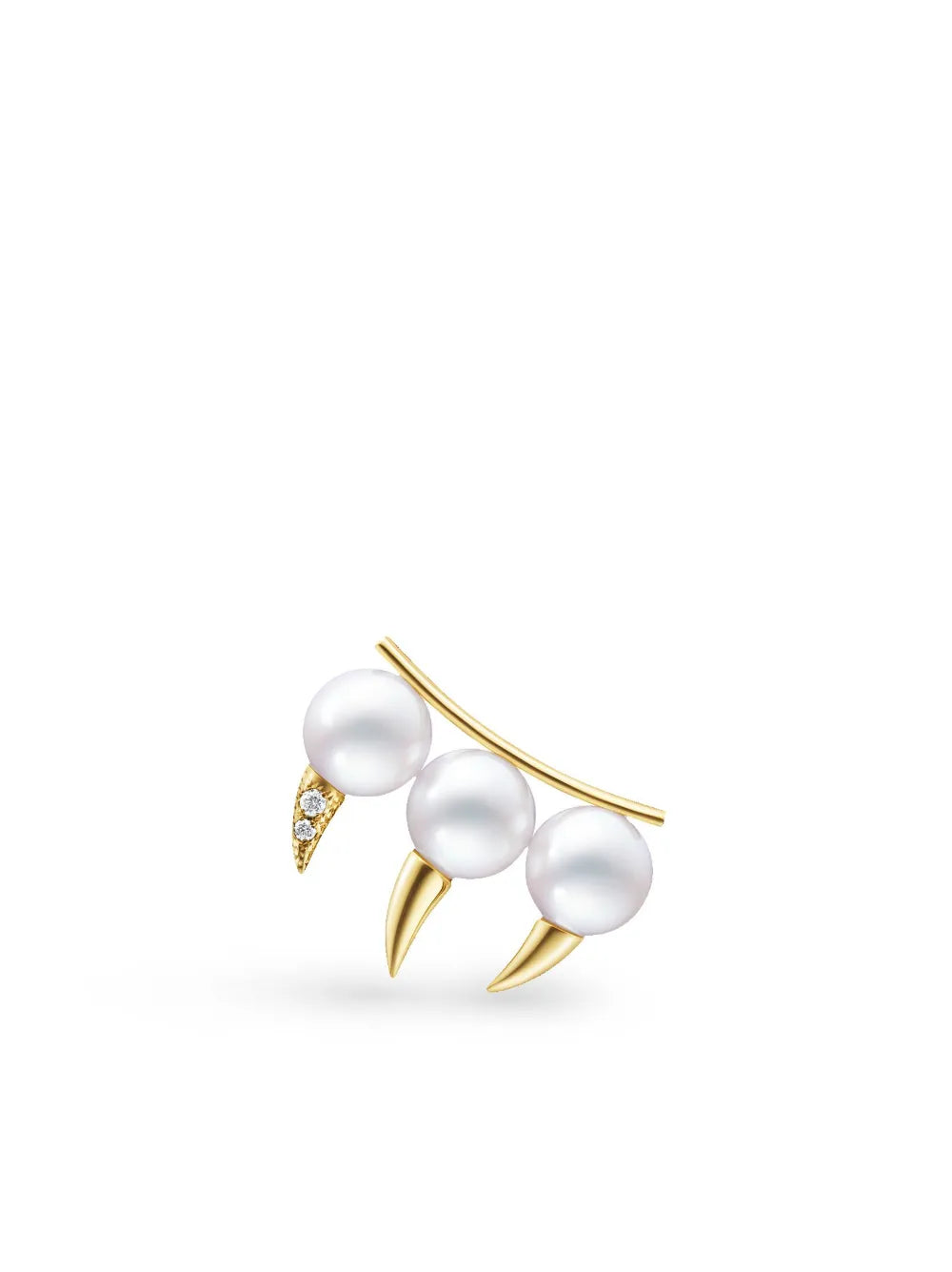 18kt yellow gold Danger Fang pearl earring