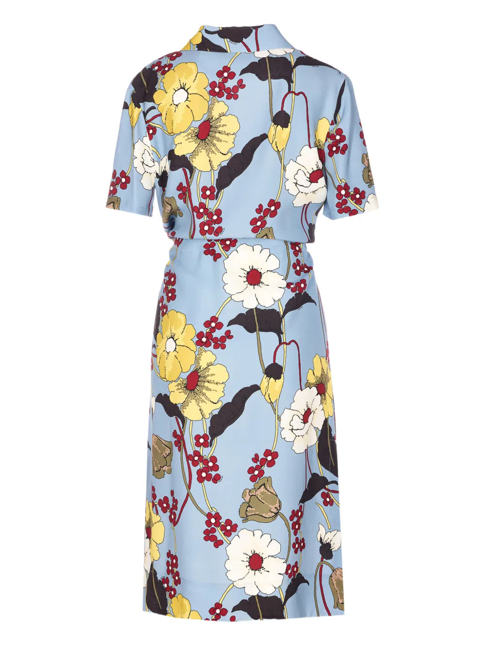 floral shirt midi dress