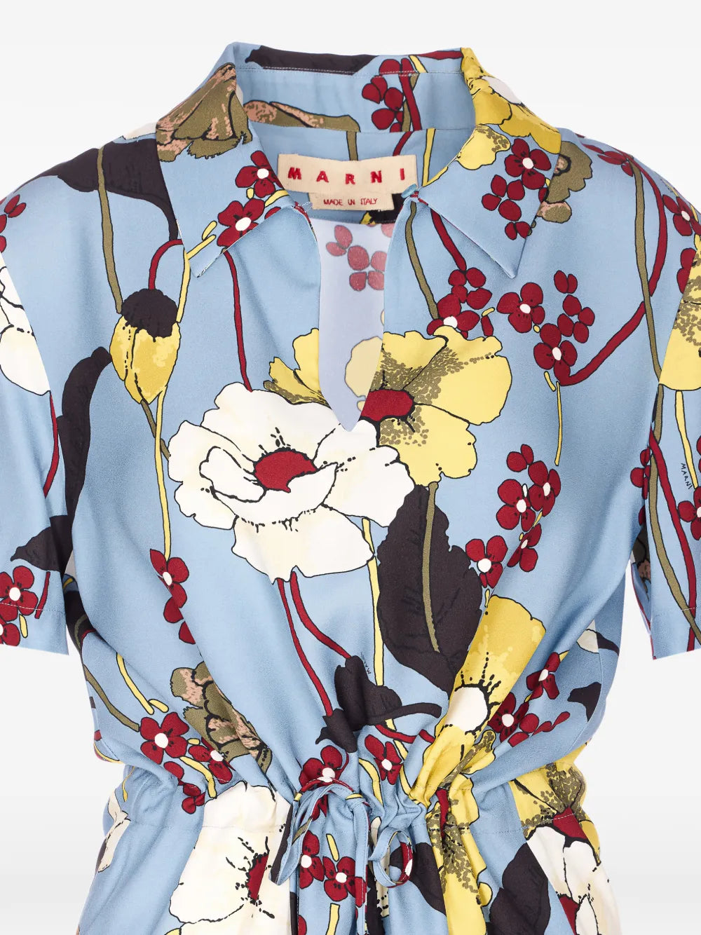 floral shirt midi dress