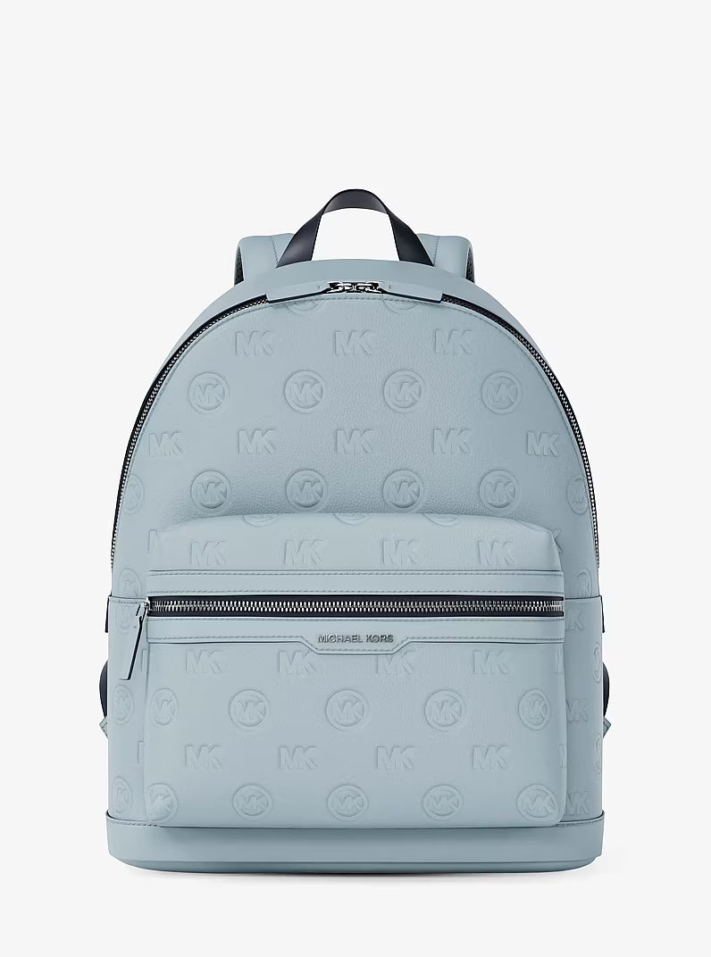 Michael Kors Cooper Medium Logo Debossed Dome Backpack Pale Ocean