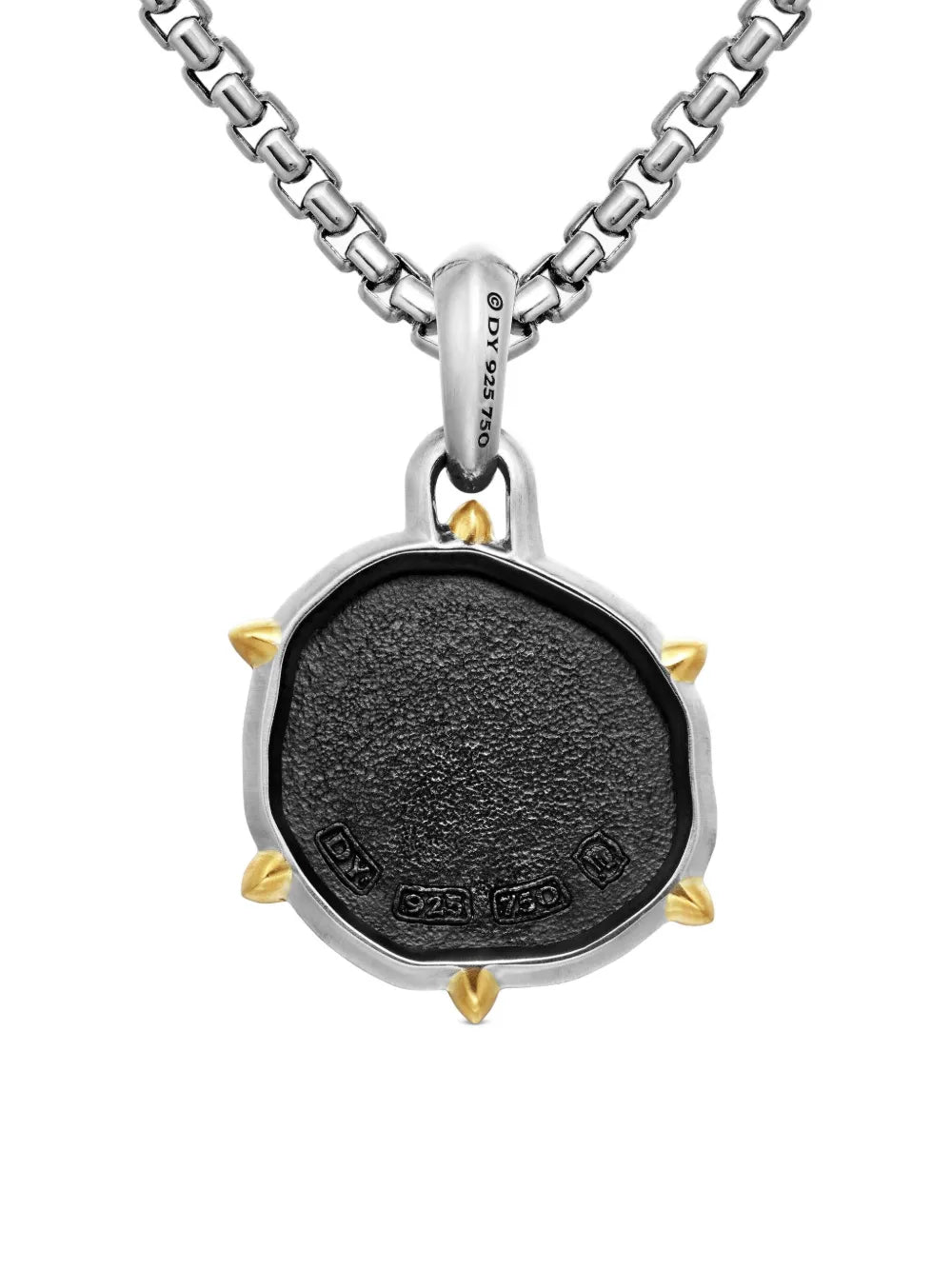 18kt yellow gold and sterling silver Virgo amulet (33mm)