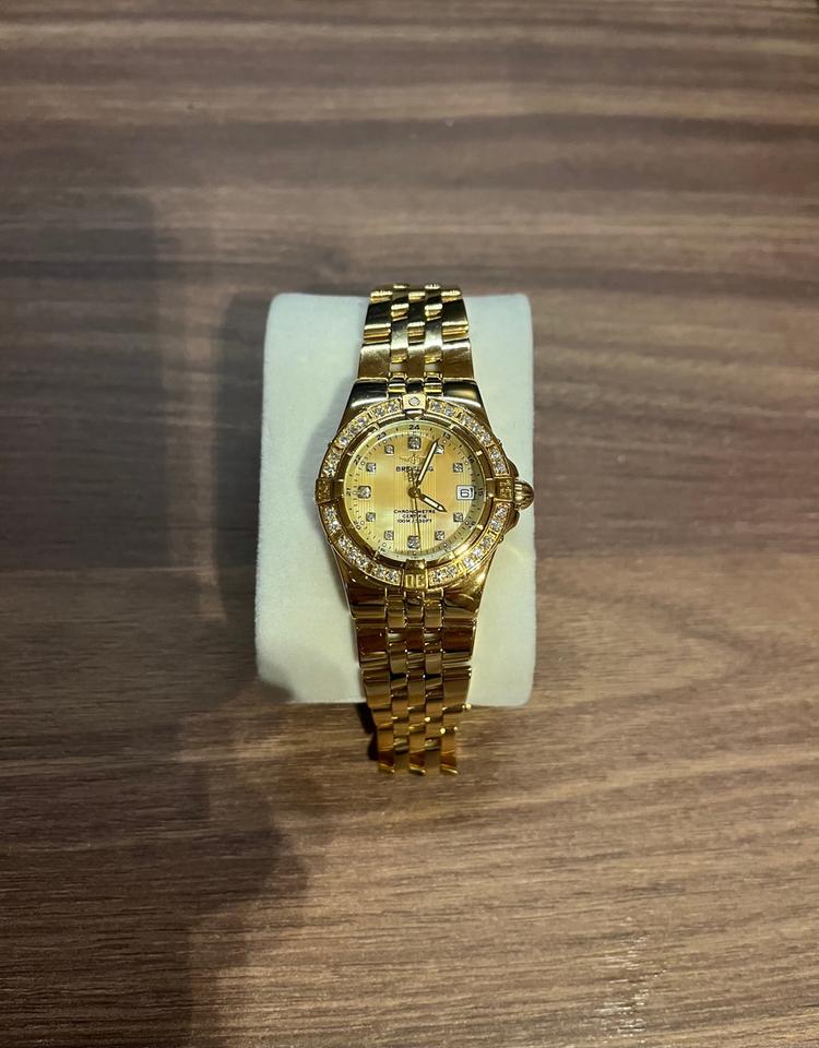 Breitling Starliner Gold/diamonds/mother of pearl - ladies watch