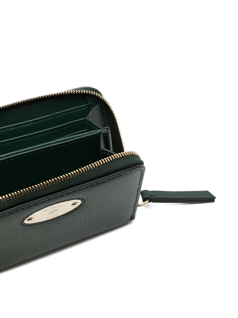 small logo-plaque zipped purse