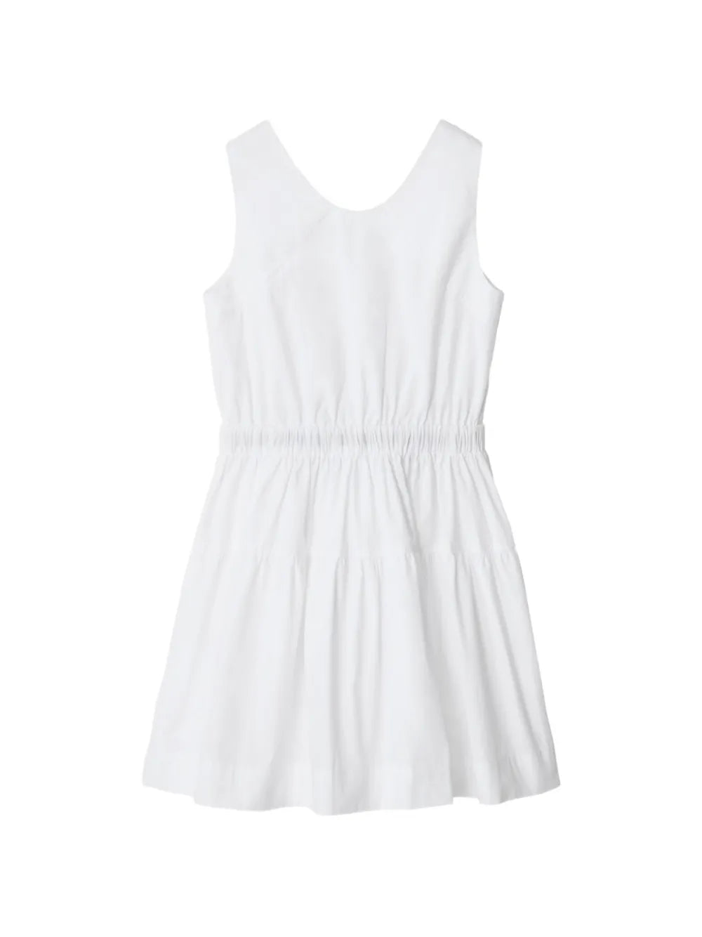 check trim cotton dress