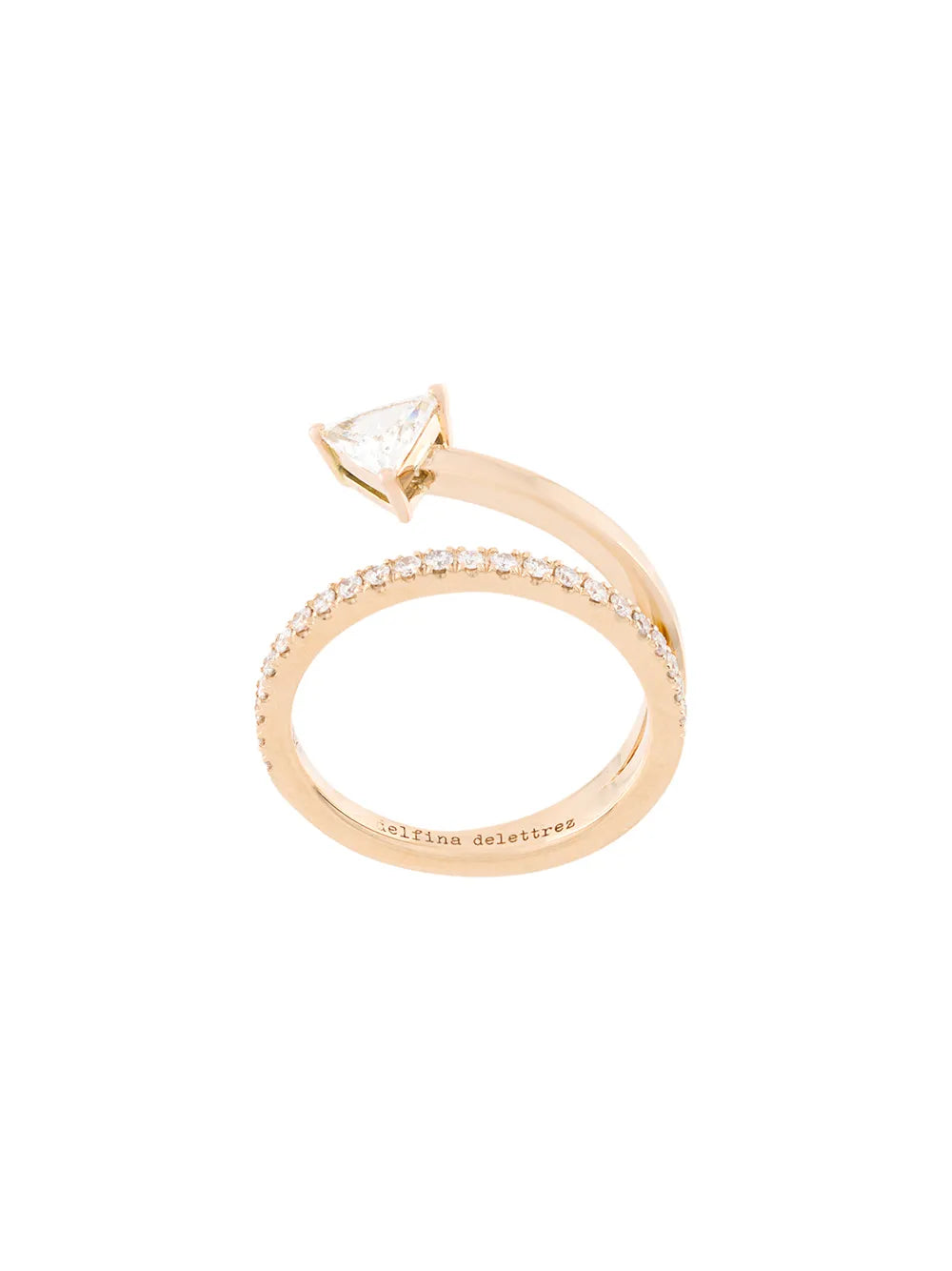 18kt champagne gold Marry Me diamond ring