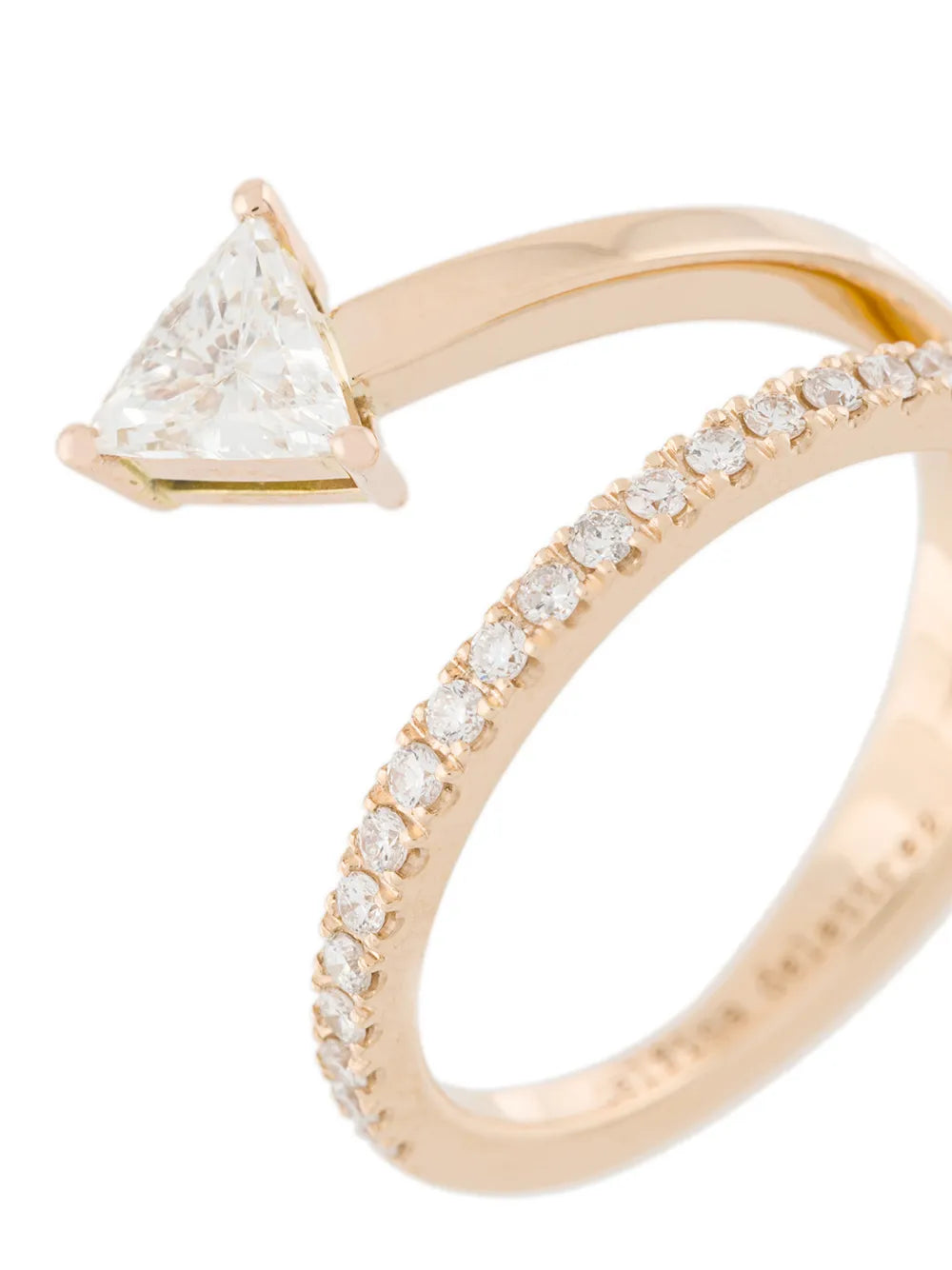 18kt champagne gold Marry Me diamond ring