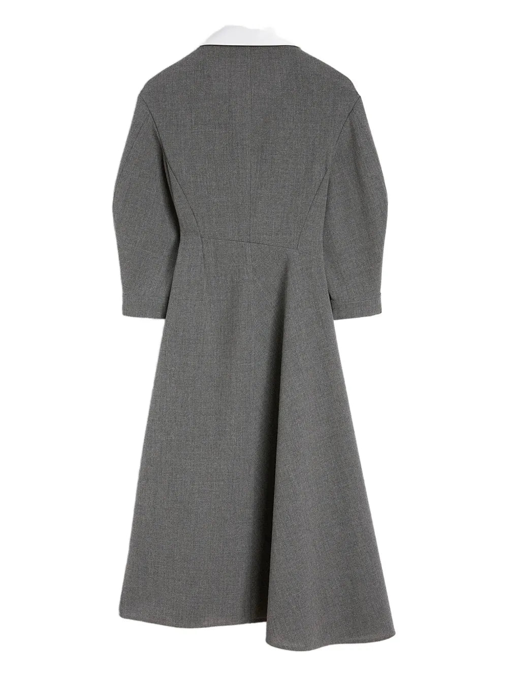 contrasting-collar midi dress