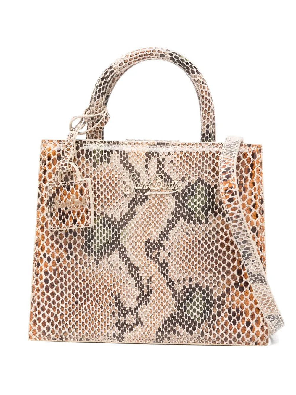 snakeskin tote bag