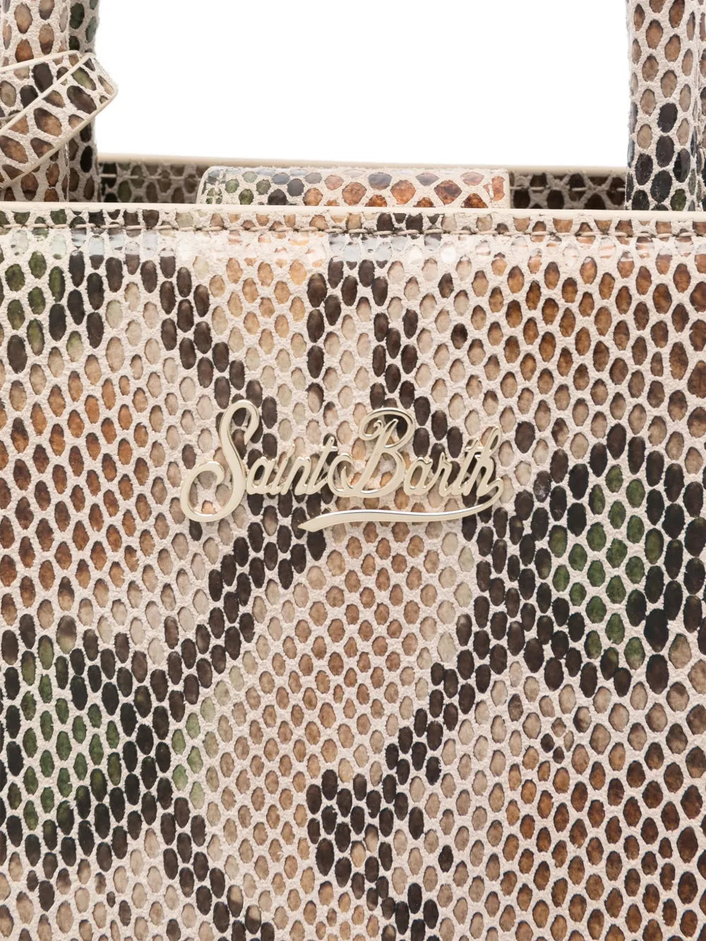 snakeskin tote bag