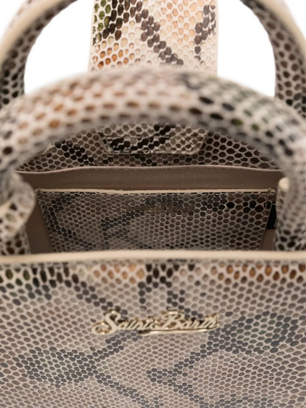 snakeskin tote bag