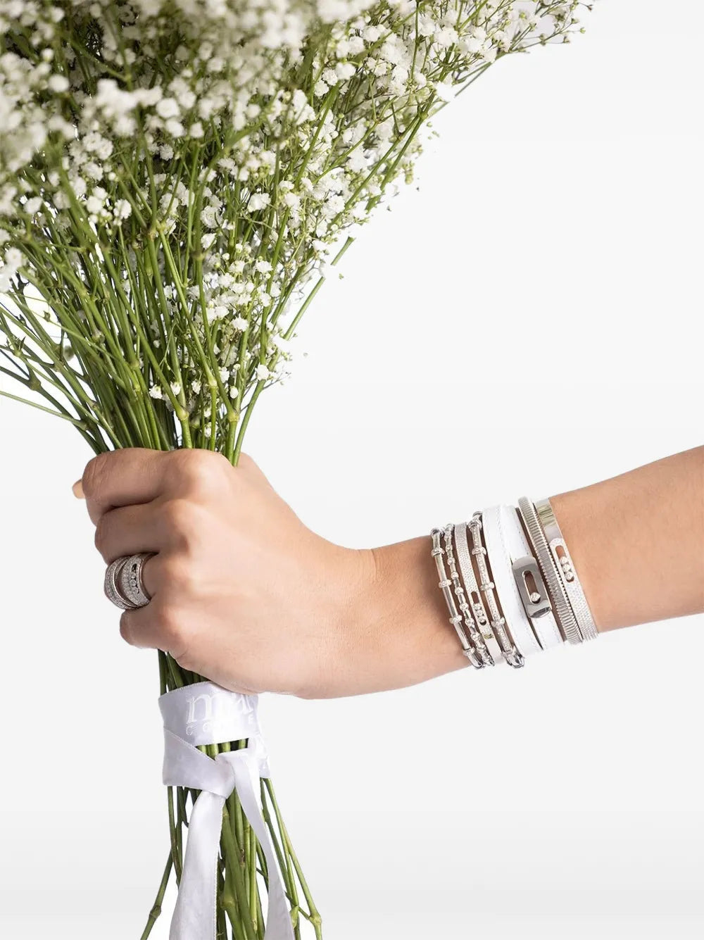 18K white gold Holly diamond bracelet