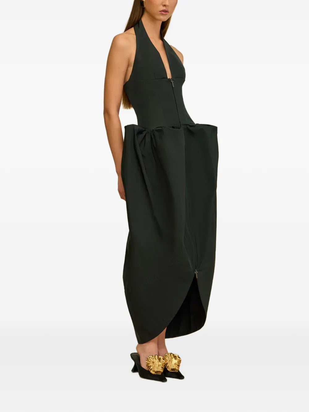 Samya taffeta midi dress