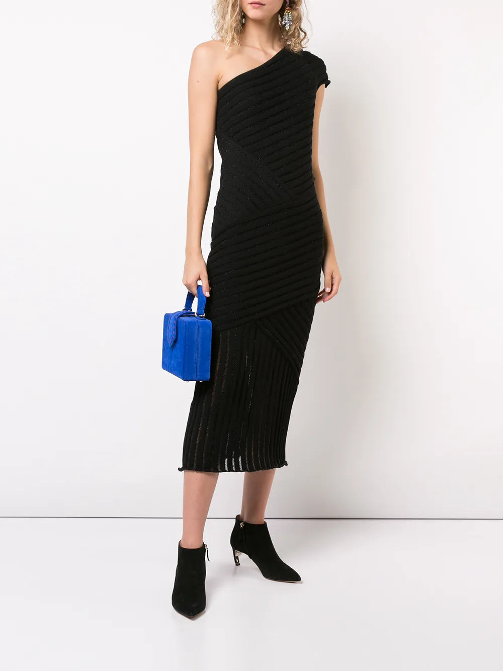 ribbed one shoulder dress