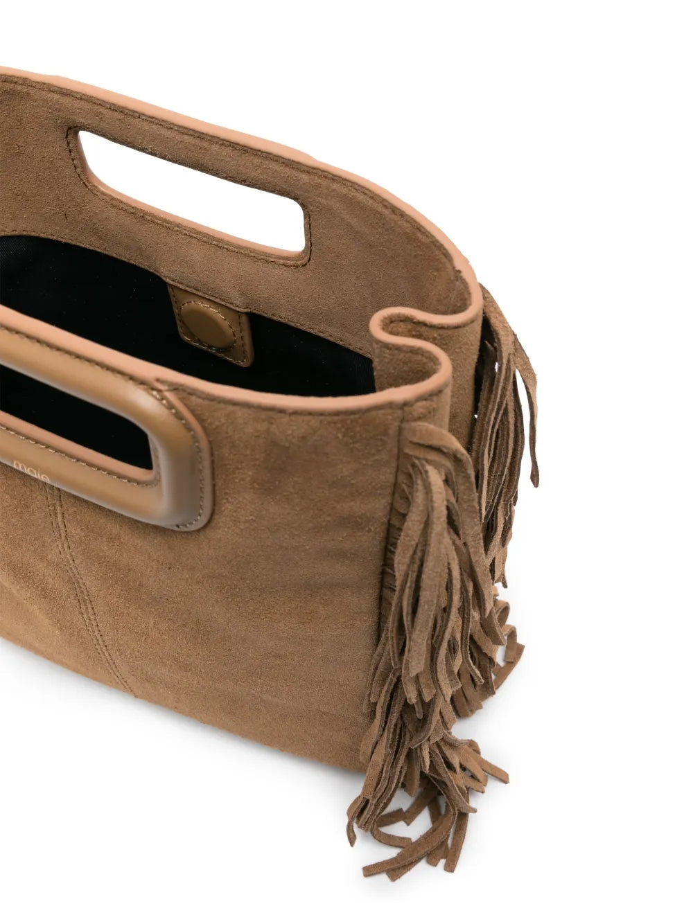 M fringed suede tote bag