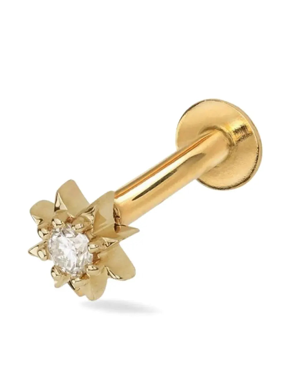 14kt yellow gold Interstellar Starburst diamond earring