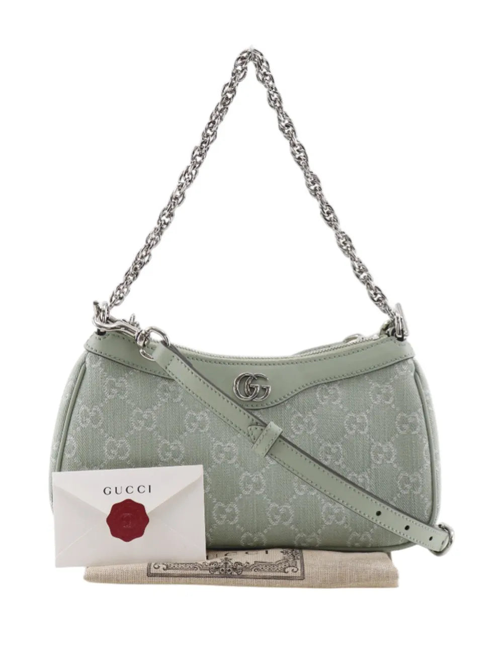 2016-2025 Small GG Denim Ophidia satchel