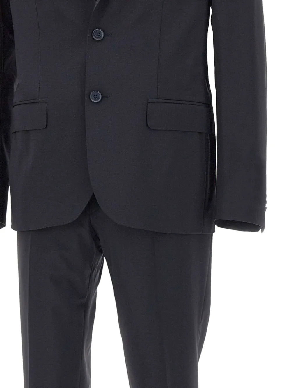 two-button flap-pocket suit