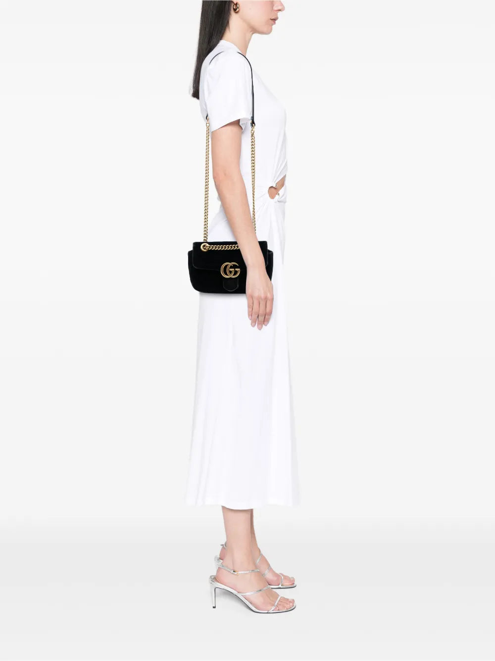 2016-2026 Small GG Marmont Matelasse Velvet shoulder bag