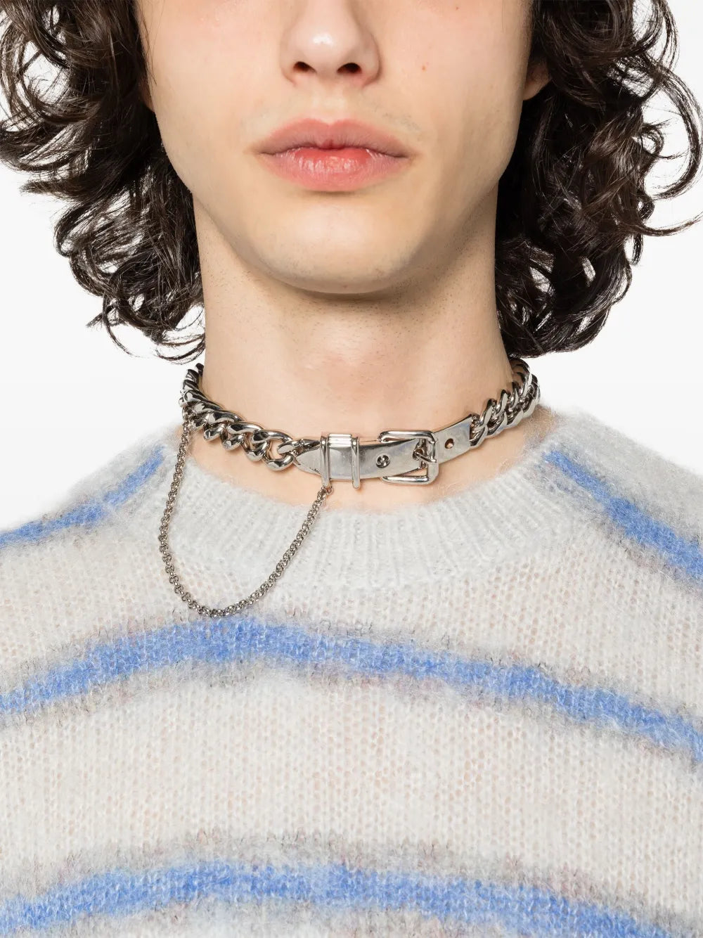 buckle-detail choker necklace