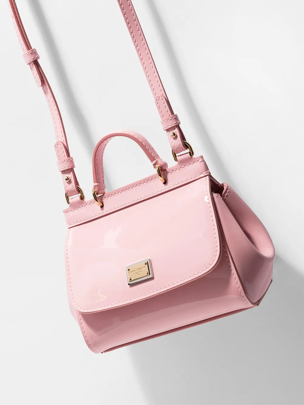 mini Sicily patent leather top-handle bag