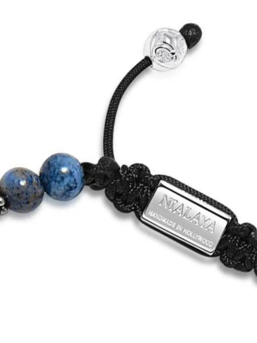 beaded dumortierite bracelet