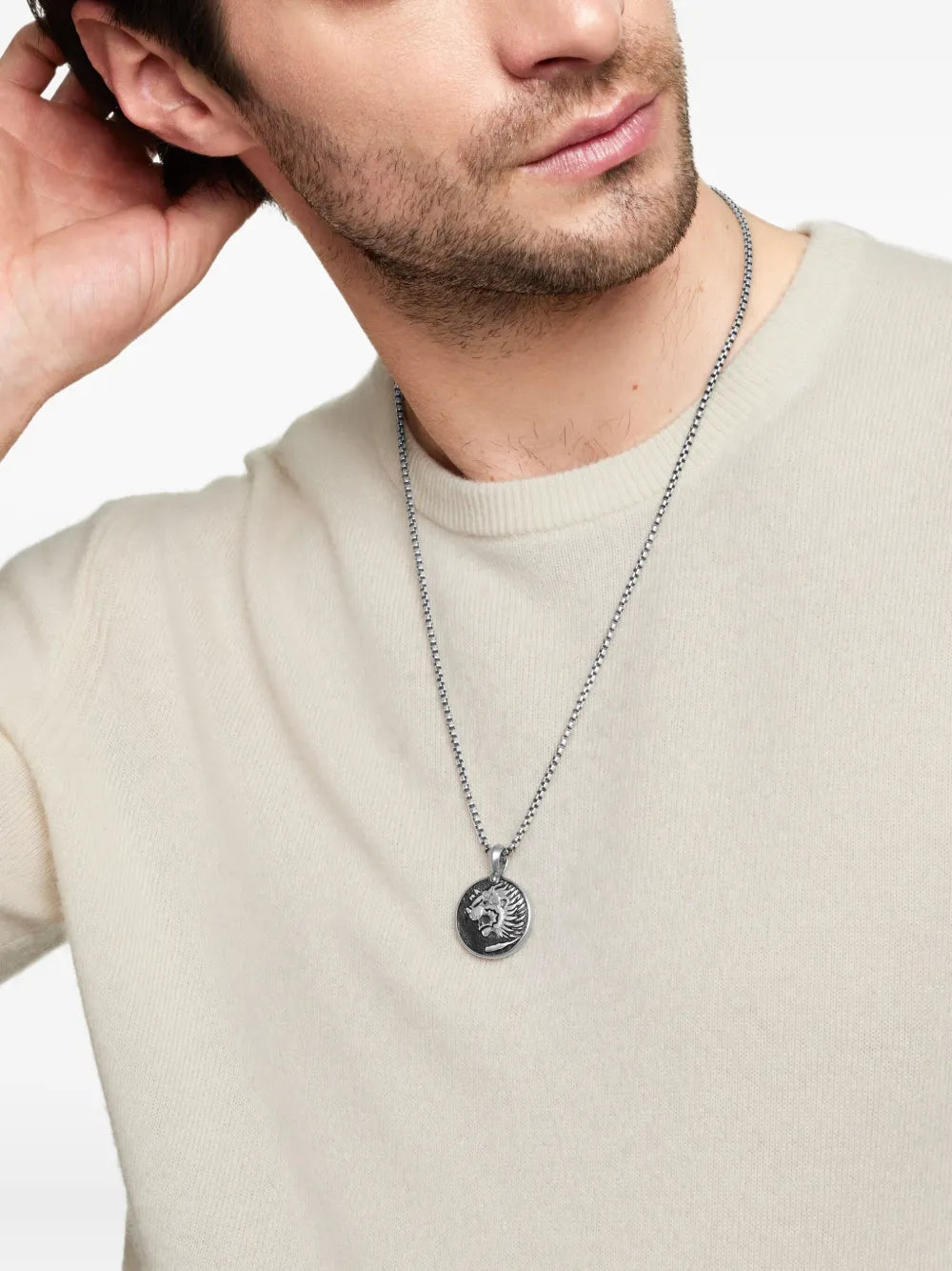 sterling silver Petrvs Lion amulet (35mm)