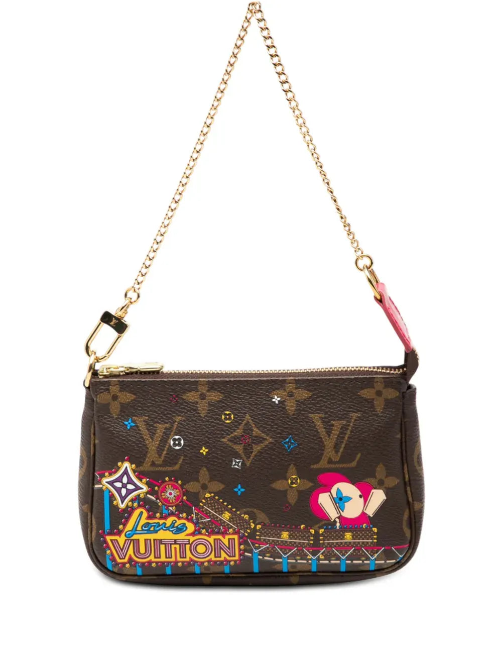 2020 Monogram Vivienne Christmas Roller Coaster Mini Pochette Accessoires handbag